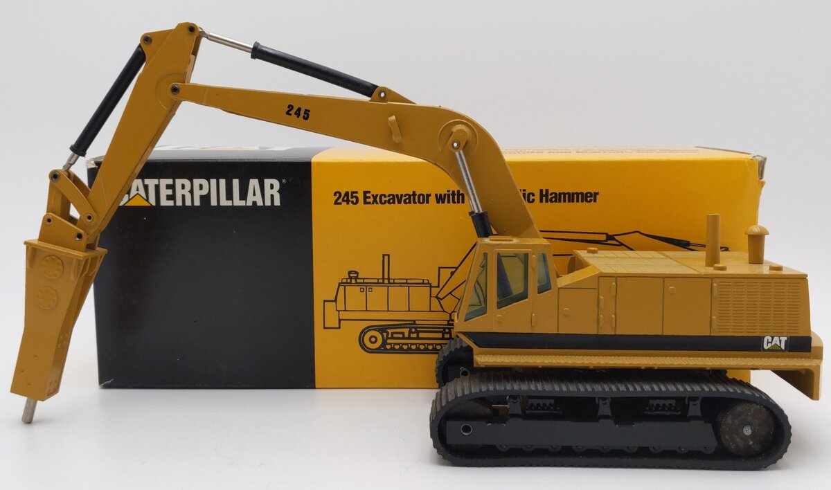 NZG 377 1:50 Scale Caterpillar 245 Excavator w/ Hydraulic Hammer EX/Box