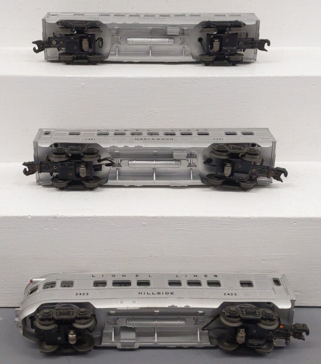 Lionel O Gauge Vintage Lionel Lines Passenger Cars #2421,2422,2423 [3] VG
