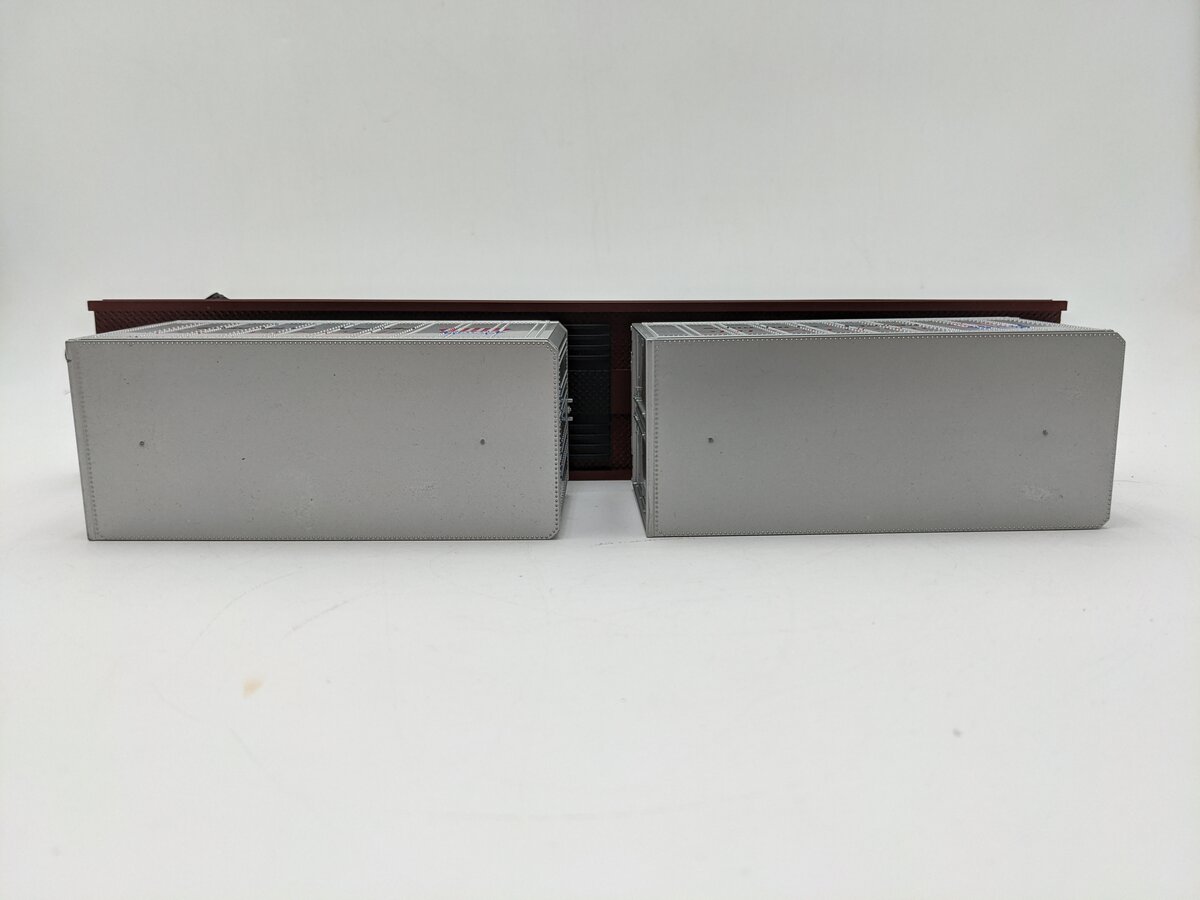MTH 20-98107 O Gauge Union Pacific Flatcar w/2 Short Trailers #57256 VG