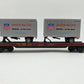 MTH 20-98107 O Gauge Union Pacific Flatcar w/2 Short Trailers #57256 VG
