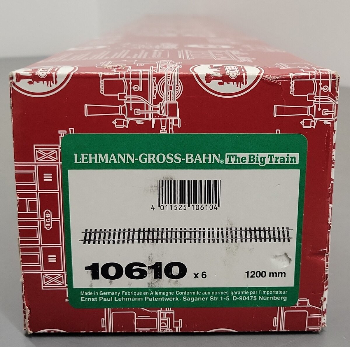 LGB 10610 G Gauge 48 Straight Track Box (Box of 6) LN/Box