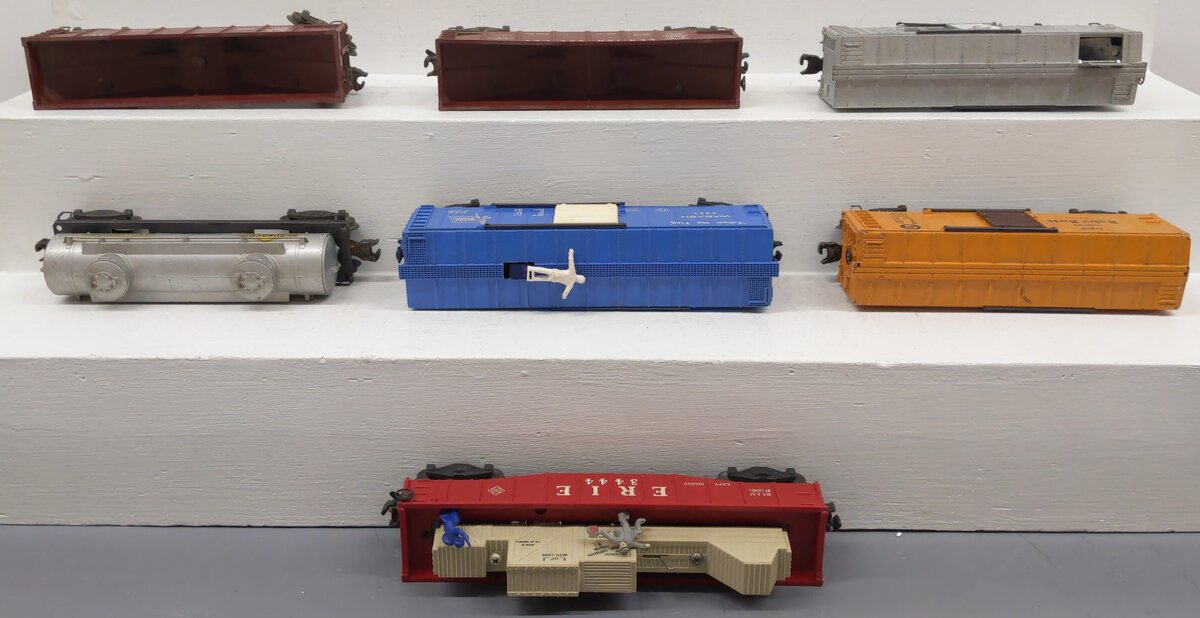 Lionel O Gauge Vintage Freight Cars #2465,X3454,25000,25000,X2454,3424,3444 [7] VG