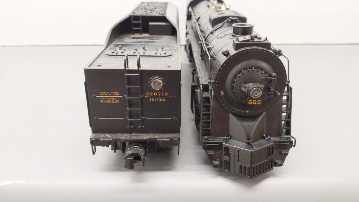 MTH 20-3058-1 N&W 4-8-4 Unshrouded J-Class Steam Loco & Tender #605 with PS2 EX