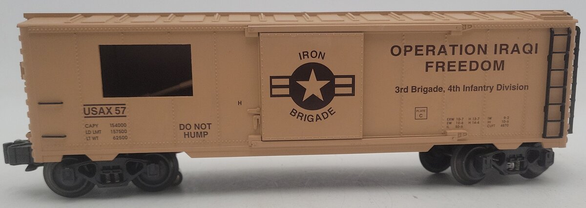 Lionel O Gauge USAX Iron Brigade Boxcar #57 EX