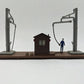 Marx 1450 Vintage O Operating Fueling Station VG