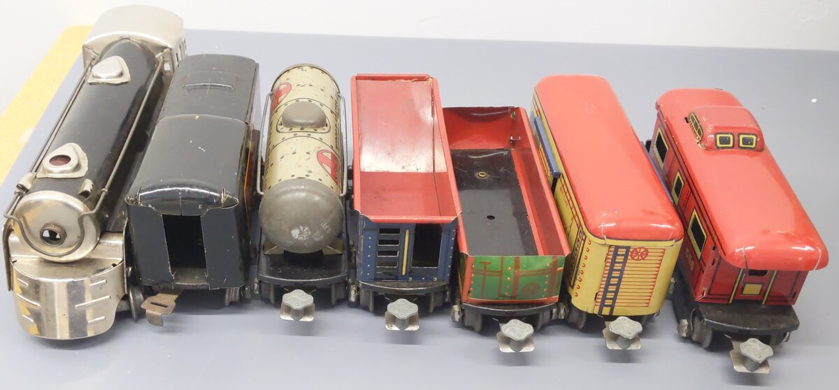 Marx 3987 Vintage O Prewar Tinplate Steam Set/Box