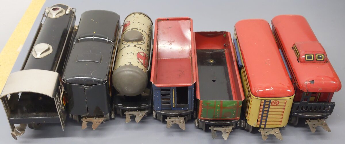 Marx 3987 Vintage O Prewar Tinplate Steam Set/Box