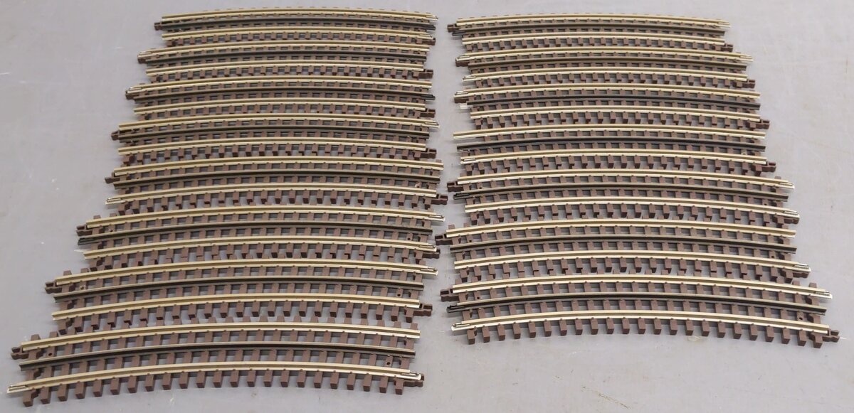 Atlas 6060 O Gauge Nickel Silver O-54 Full Curved Track [15] VG