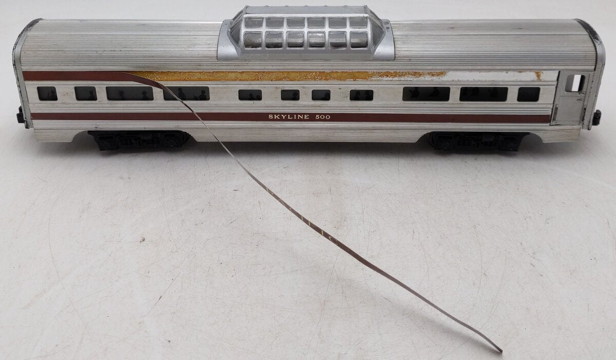 Lionel 2552 Vintage O Canadian Pacific Skyline 500 Aluminum Vista Dome Car