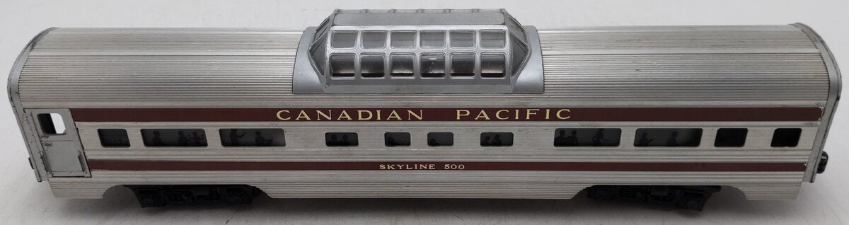Lionel 2552 Vintage O Canadian Pacific Skyline 500 Aluminum Vista Dome Car