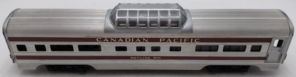 Lionel 2552 Vintage O Canadian Pacific Skyline 500 Aluminum Vista Dome Car