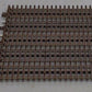 Atlas 6050 O Nickel Silver 10" Straight Track with Brown Ties [15] VG