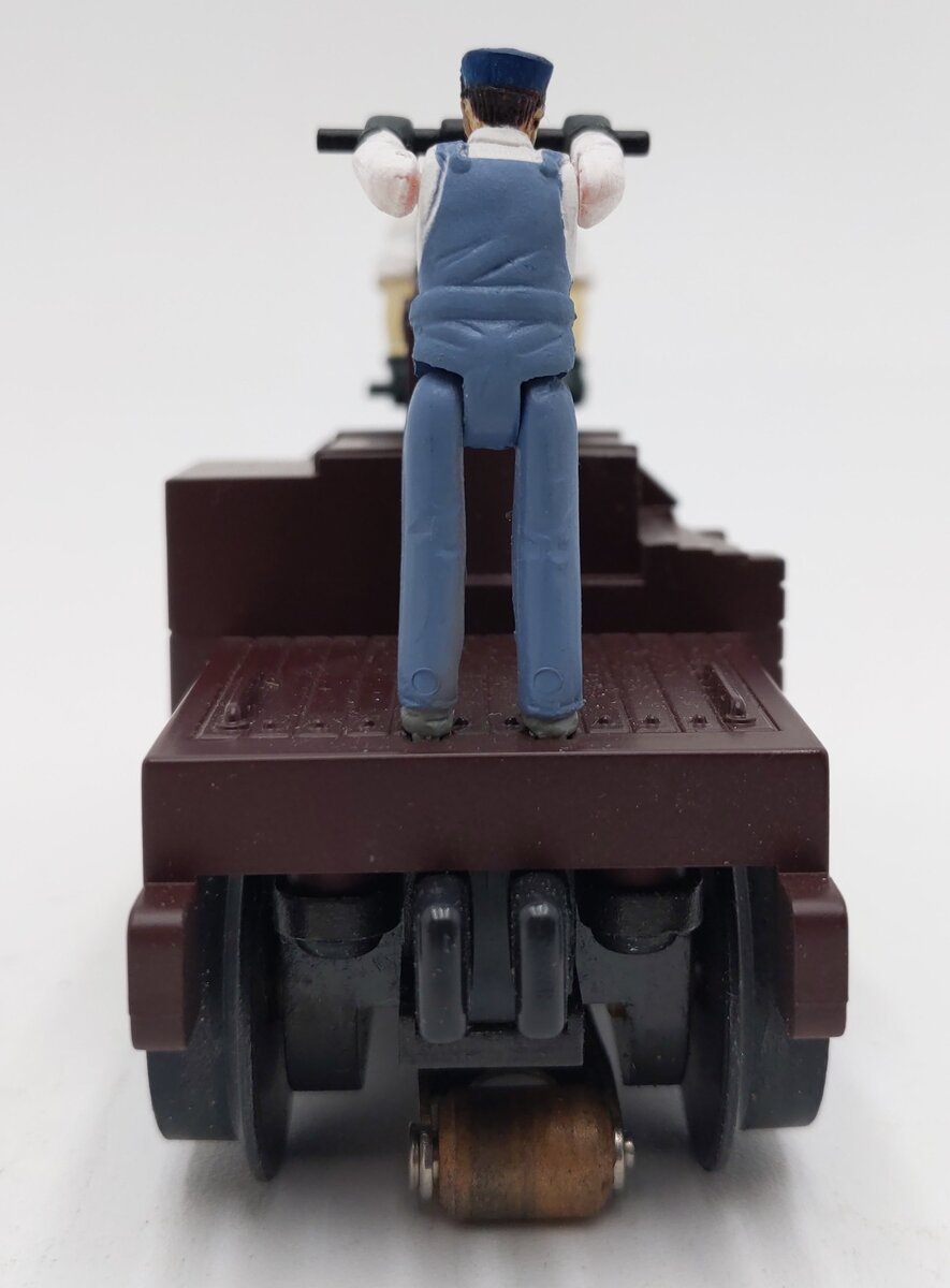 MTH 305235 O MoW Operating Handcar/maroon EX