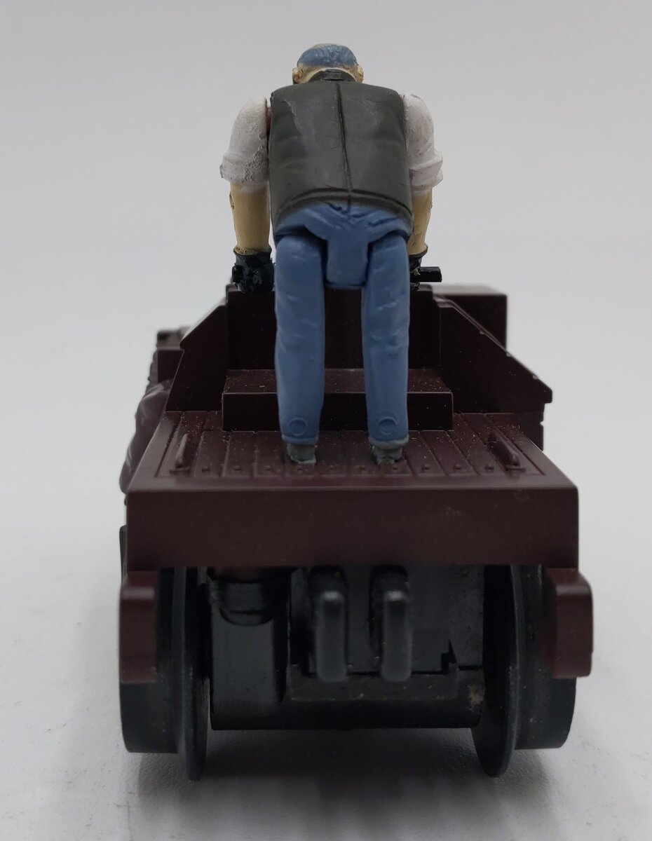 MTH 305235 O MoW Operating Handcar/maroon EX