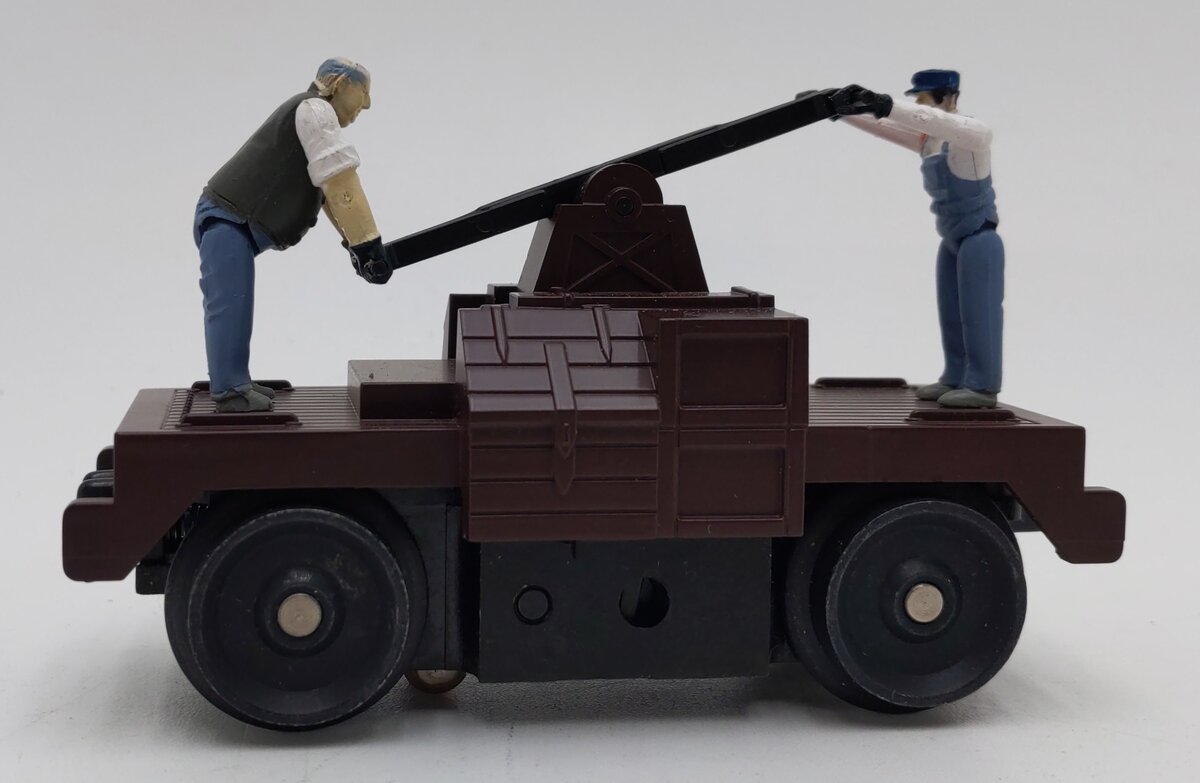 MTH 305235 O MoW Operating Handcar/maroon EX