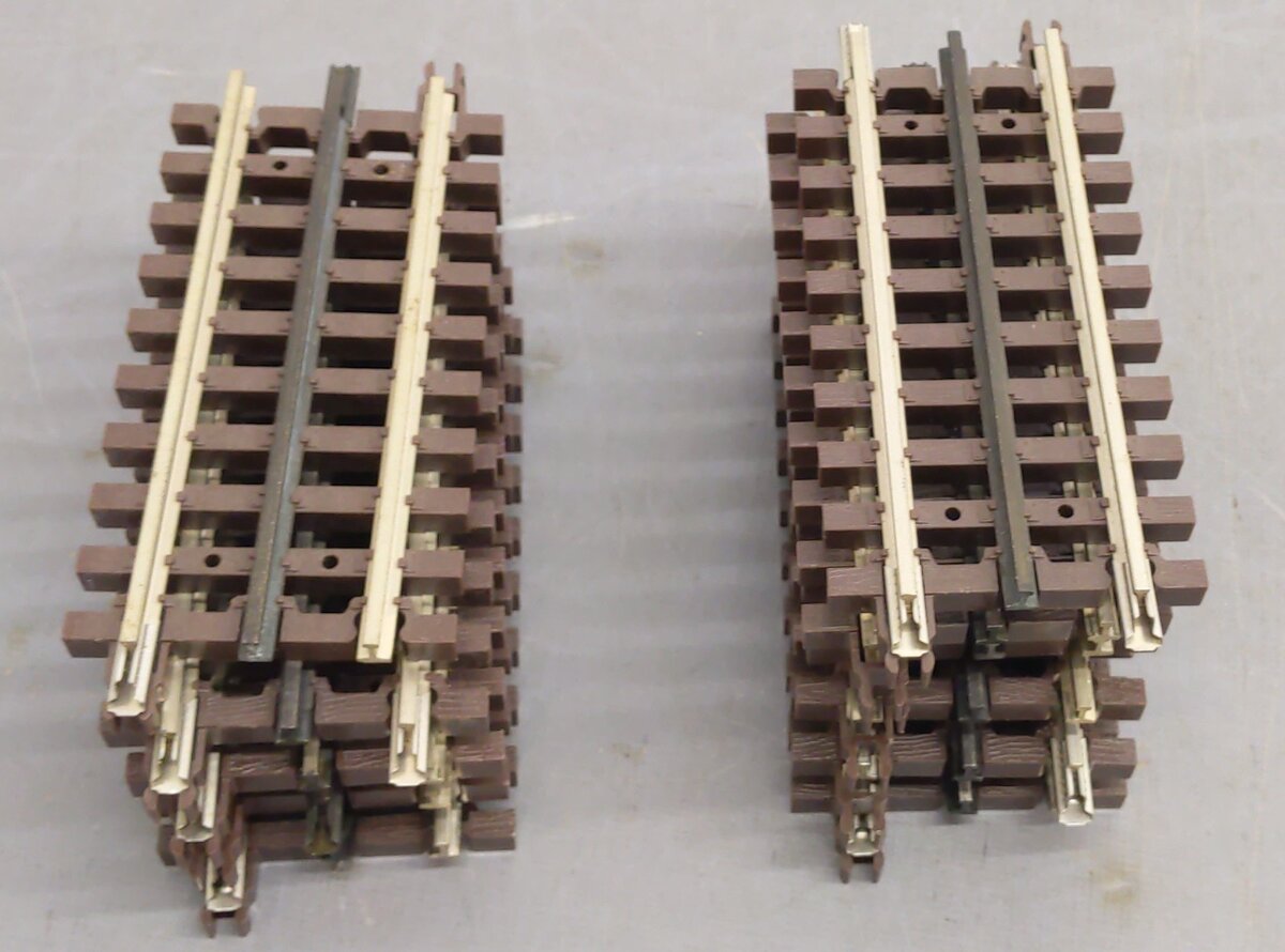 Atlas 6051 O Nickel Silver 4-1/2" Straight Track with Brown Ties [11] VG