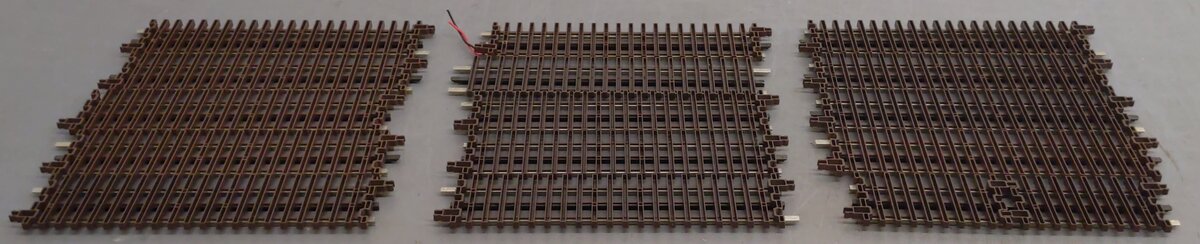 Atlas 6050 O Nickel Silver 10" Straight Track with Brown Ties [15] VG