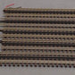 Atlas 6050 O Nickel Silver 10" Straight Track with Brown Ties [15] VG