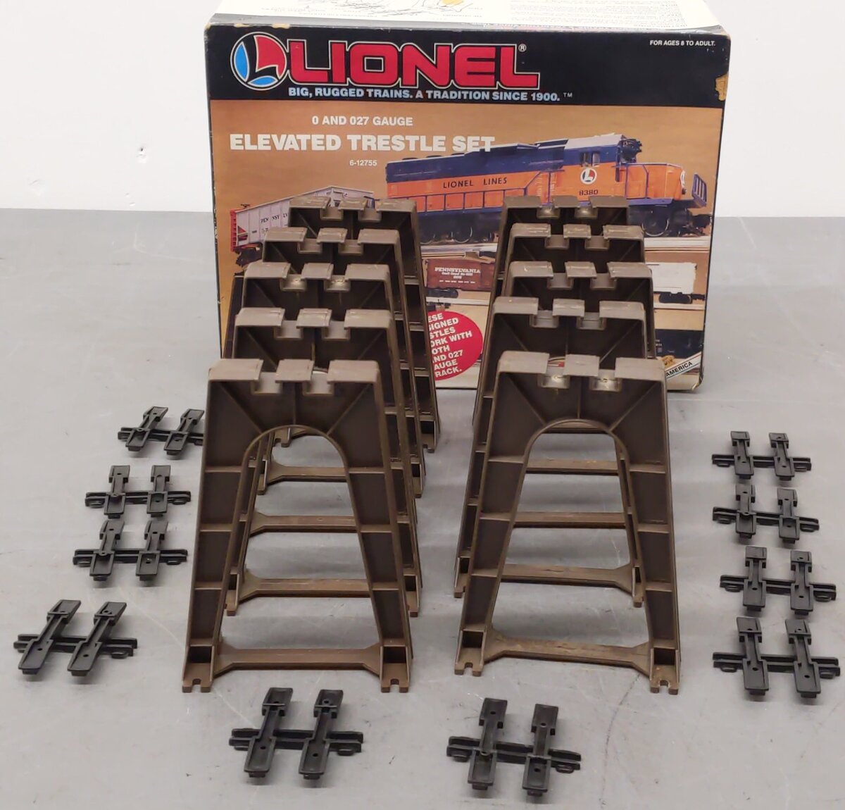 Lionel 6-12755 O Gauge Elevated Trestle Set (Set of 10) EX/Box