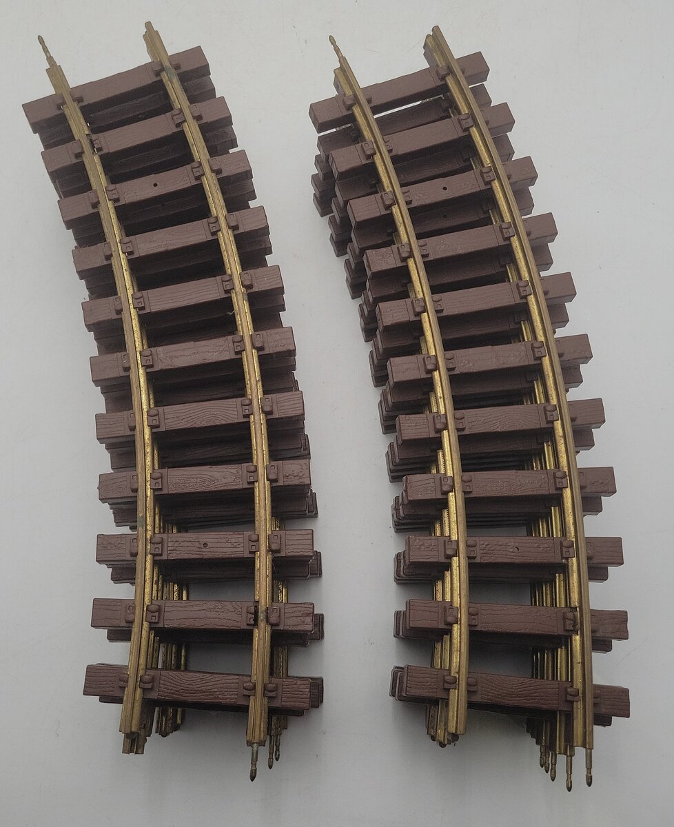 Lionel 8-82001 G Scale Brass Curved Track (10) VG