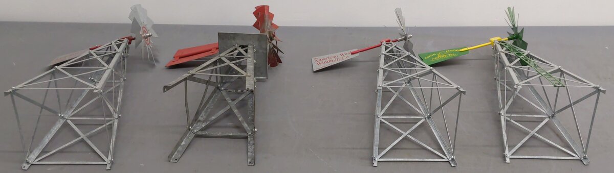 Aermotor & American West Assorted Steel Windmills; [4] EX