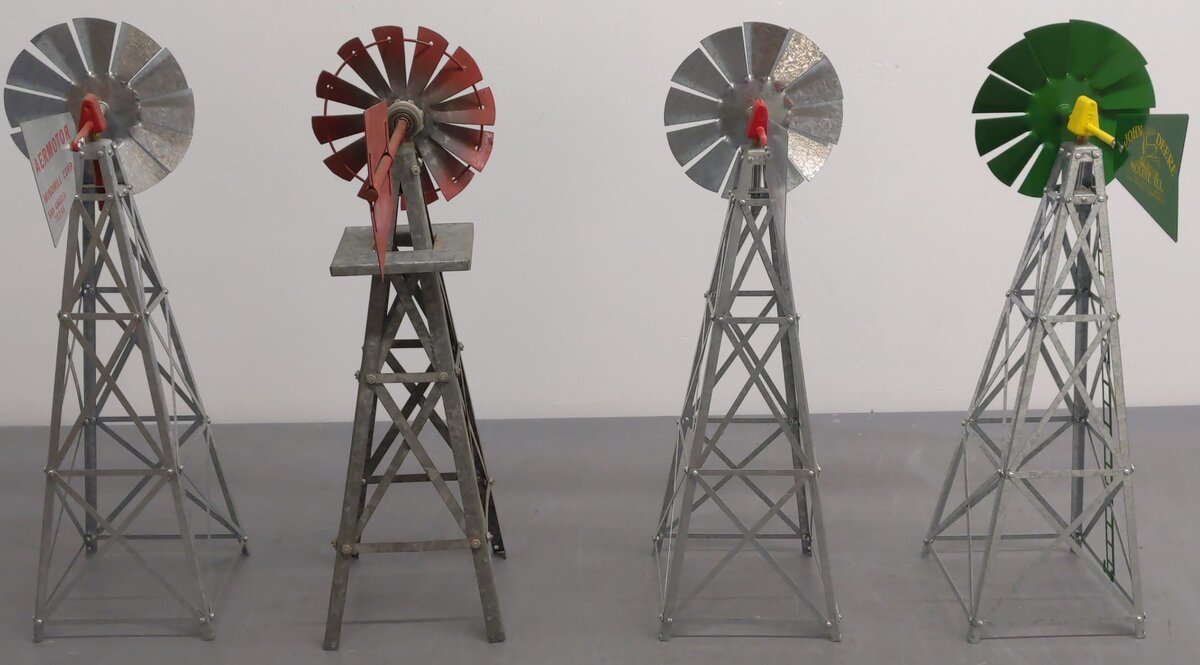 Aermotor & American West Assorted Steel Windmills; [4] EX