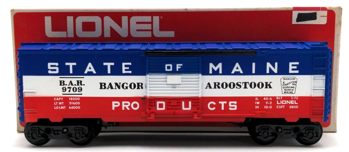 Lionel 6-9709 O Gauge State of Maine Box Car EX/Box