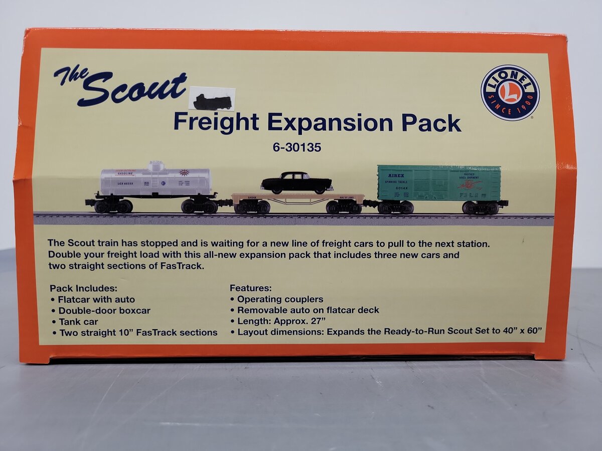 Lionel 6-30135 O Gauge Scout Freight Expansion Pack EX/Box