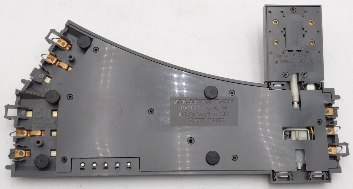 MTH 40-1044 O42 RealTrax Nickel Silver Left Hand Remote Switch Turnout EX/Box