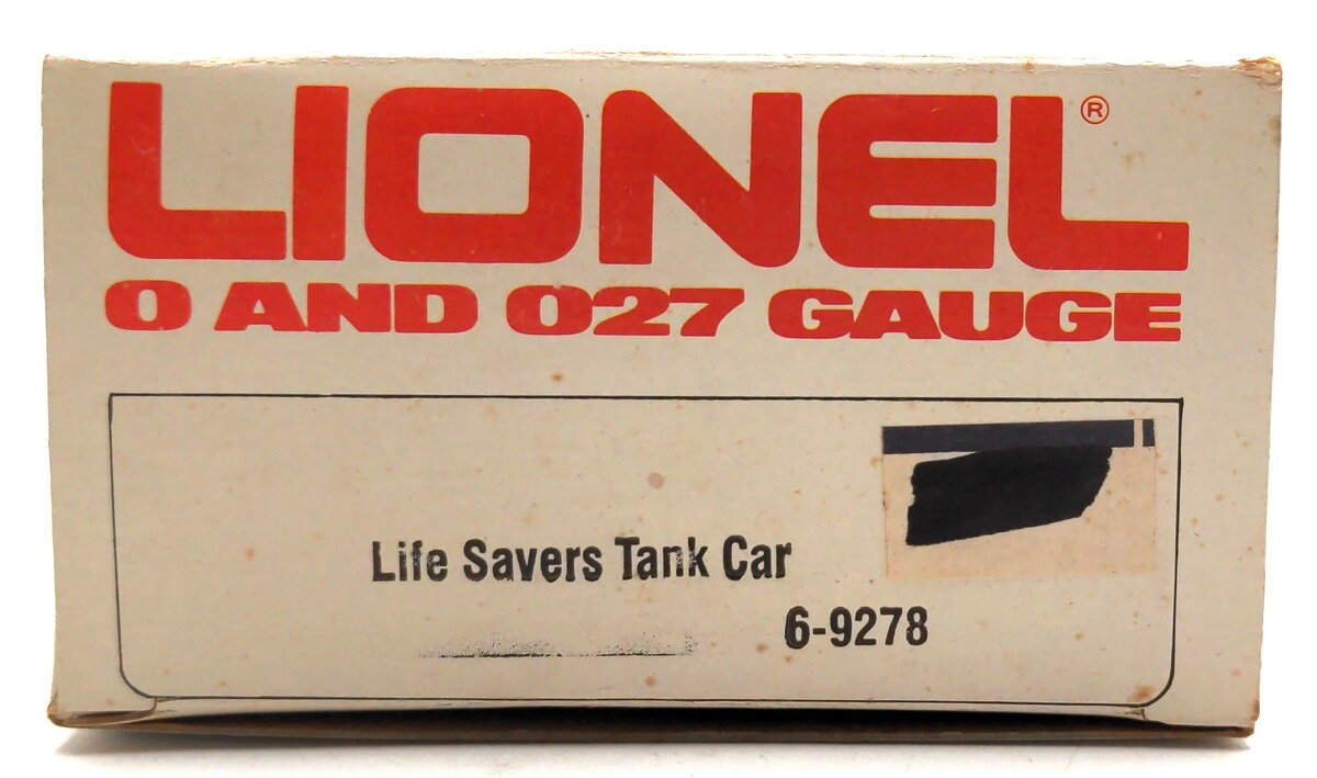 Lionel 6-9278 O Gauge Lifesavers Chrome Plated Single Dome Tank Car VG/Box