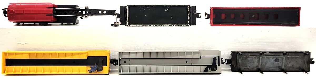 Lionel Vtg. O Assorted Freight Cars:3562-50, 6560, 3451, 6342, 3562-25, 3459 [6] VG