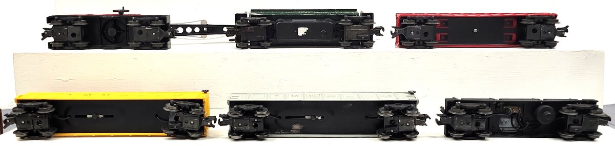 Lionel Vtg. O Assorted Freight Cars:3562-50, 6560, 3451, 6342, 3562-25, 3459 [6] VG