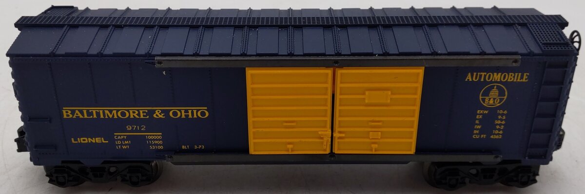 Lionel 6-9712 O Gauge Baltimore & Ohio Automobile Car VG