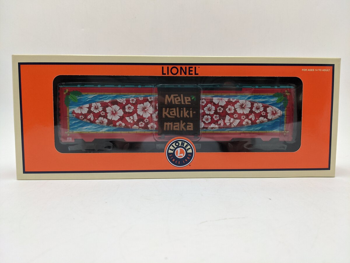 Lionel 2528720 O Gauge Surfing Santa Boxcar NIB
