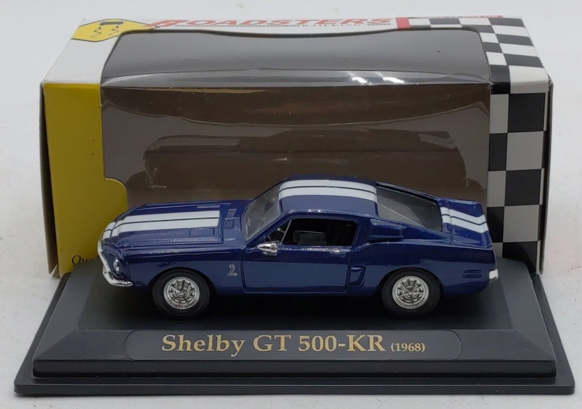 MTH 30-50057A 1:43 Railking Roadsters Blue Shelby GT 500-KR 1968 LN/Box