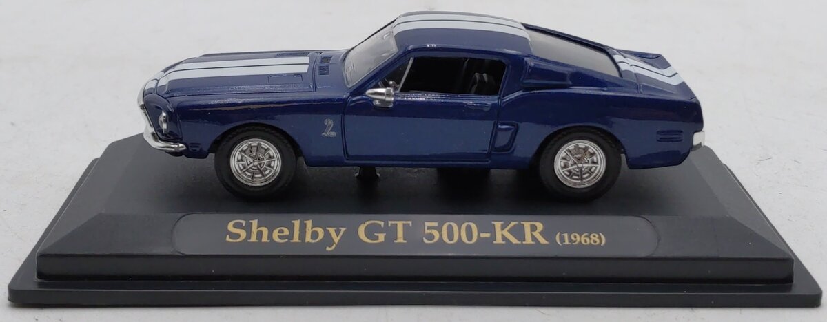 MTH 30-50057A 1:43 Railking Roadsters Blue Shelby GT 500-KR 1968 LN/Box