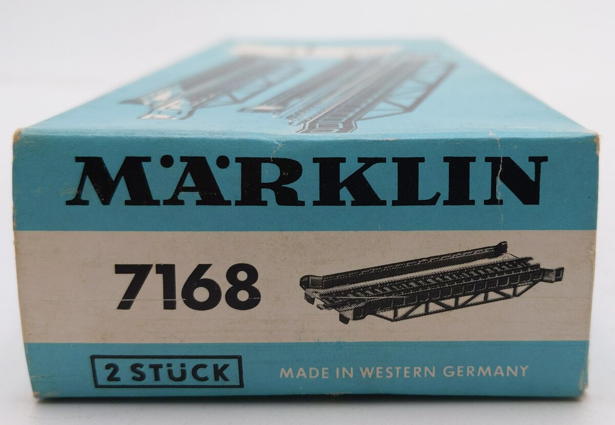 Marklin 7168 HO Scale Metal Straight Approach Sections (2) EX/Box