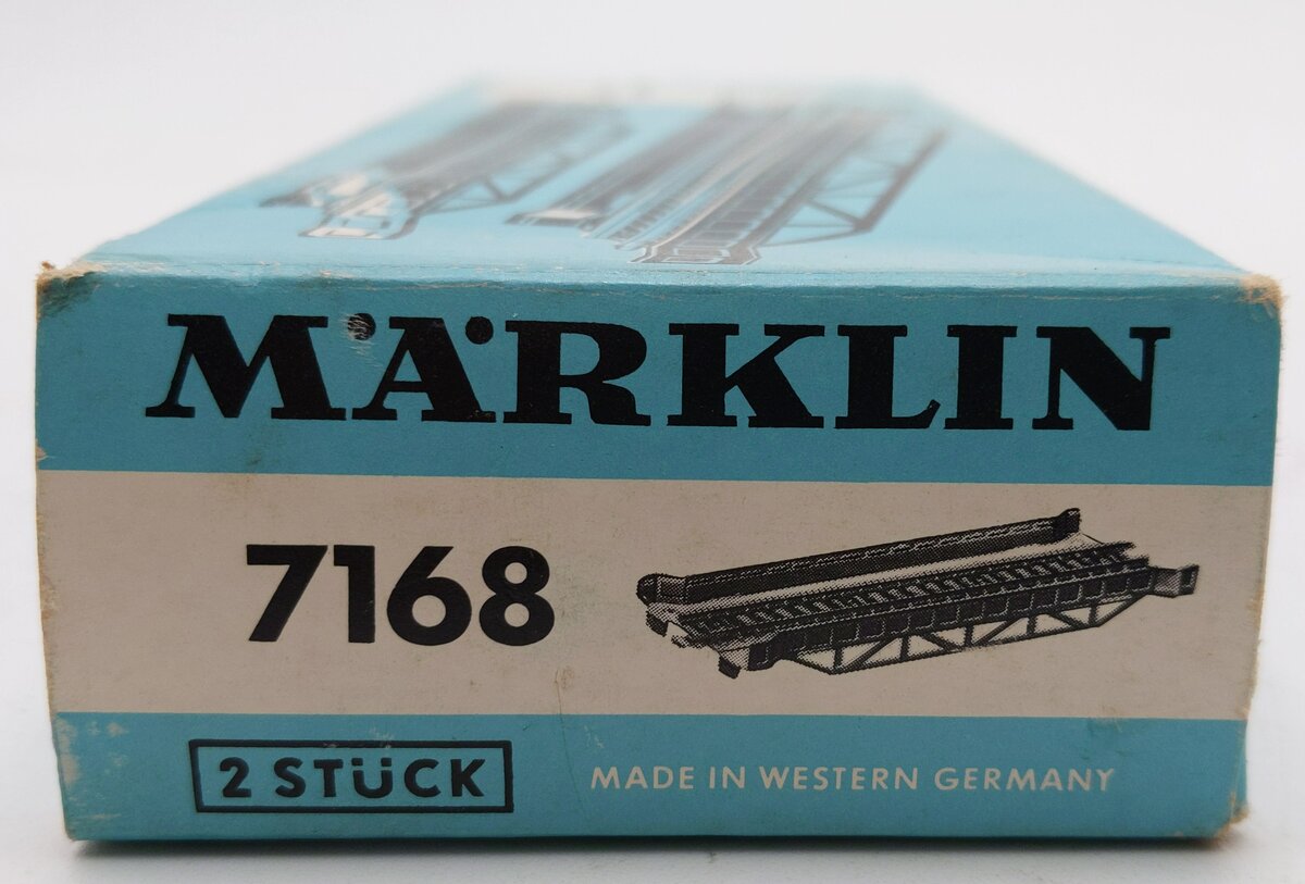 Marklin 7168 HO Scale Metal Straight Approach Sections (2) EX/Box