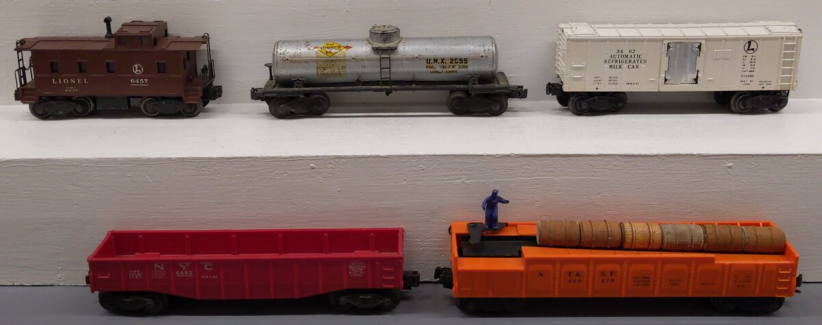 Lionel O Gauge Vintage Freight Cars #2955,3462,6462,3562-75,6457 [5] VG