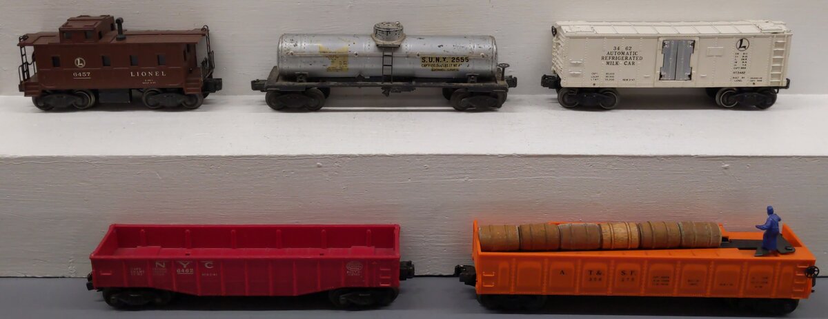 Lionel O Gauge Vintage Freight Cars #2955,3462,6462,3562-75,6457 [5] VG