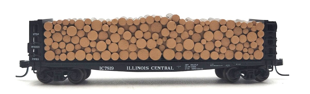 Atlas 38383 N Scale Illinois Central GSC Pulpwood Flatcar #7819 LN/Box
