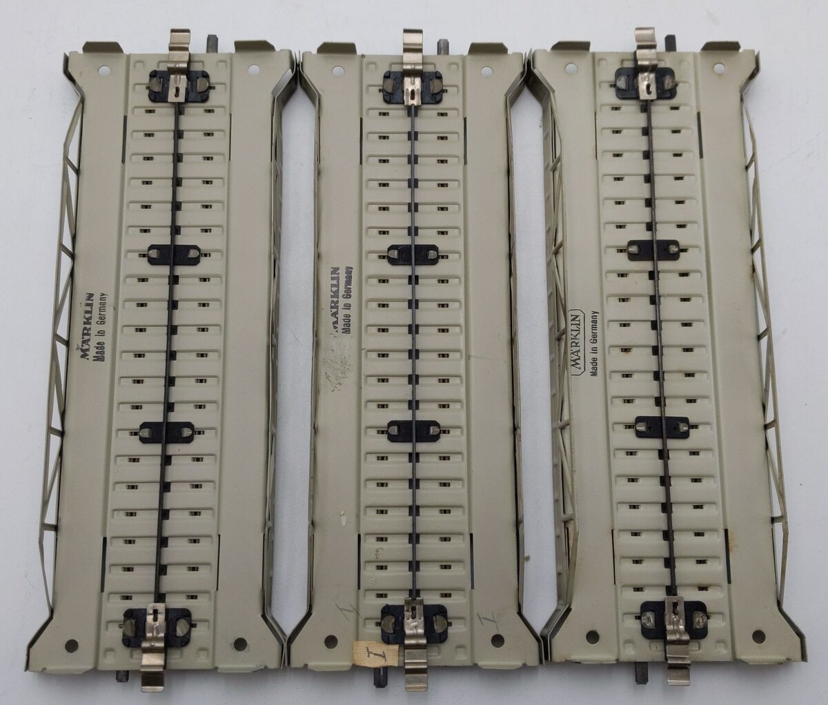 Marklin 7168 HO Scale Metal Straight Approach Sections (3) VG