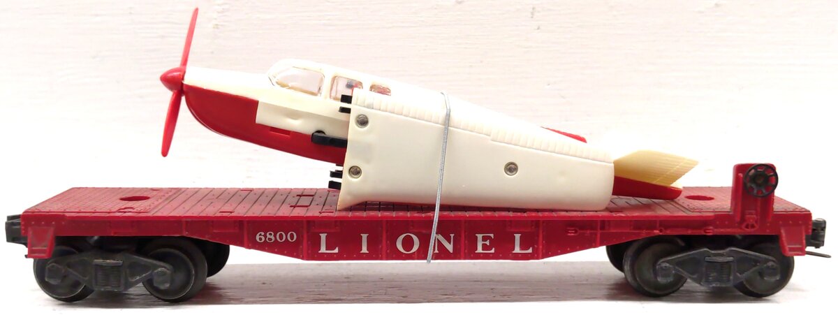 Lionel 6800-60 O Gauge Flat Car w/ Bonanza Plane VG