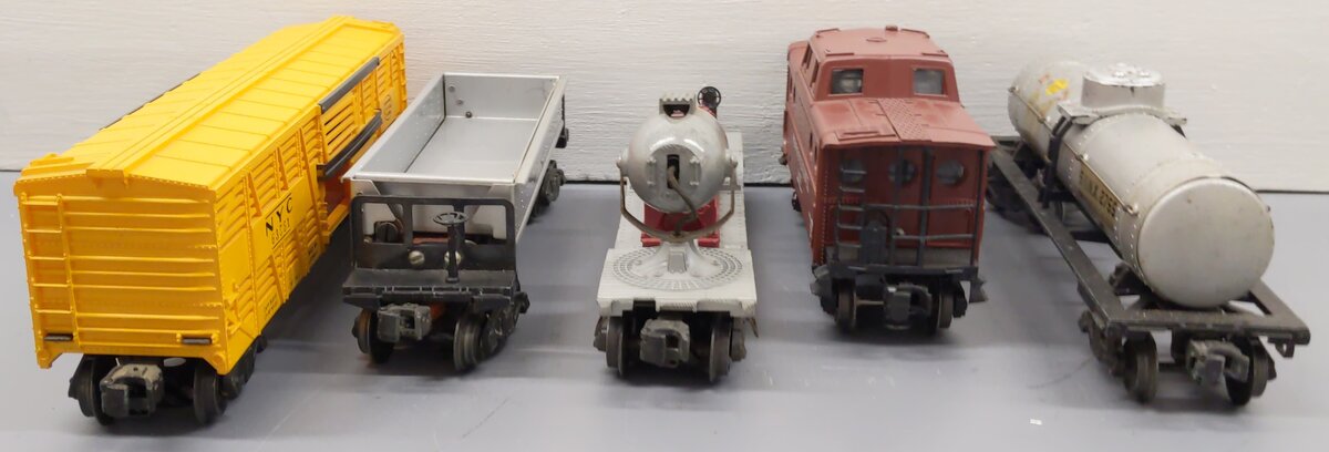 Lionel O Gauge Vintage Freight Cars #63561,6520,3459,6437,2755 [5] VG