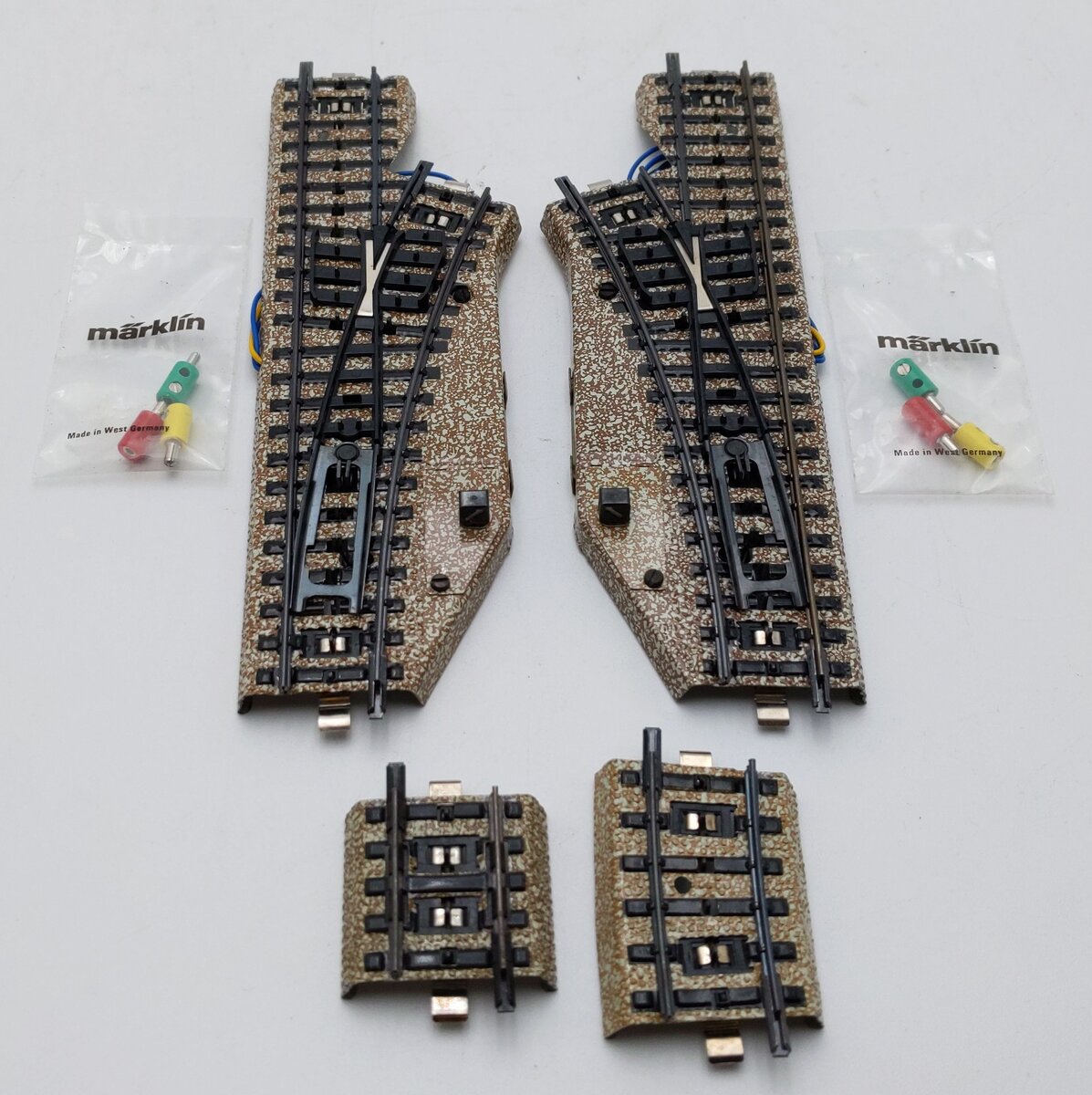 Marklin 5137 HO Metal Track 2-Way Swich Turnout (Pack of 2) EX