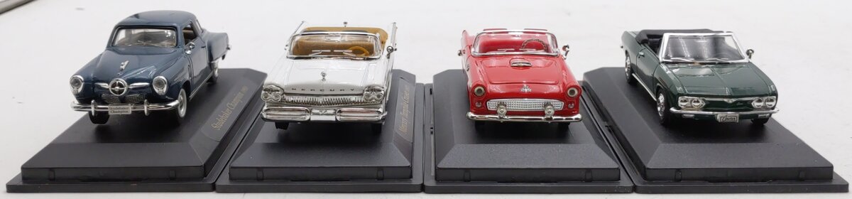 Yat Ming 1:43 Assorted Cars- #94241G, 94249DB, 94228RED, 94253W [4] EX/Box