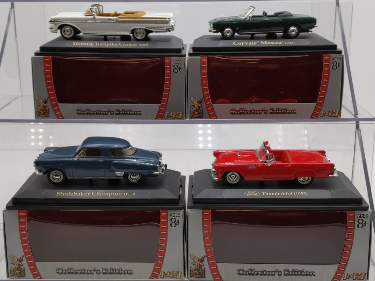 Yat Ming 1:43 Assorted Cars- #94241G, 94249DB, 94228RED, 94253W [4] EX/Box