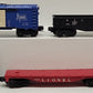 Lionel O Gauge Vintage Freight Cars #6825,3424,6468,25000,6462 [5] VG
