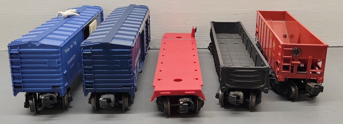 Lionel O Gauge Vintage Freight Cars #6825,3424,6468,25000,6462 [5] VG