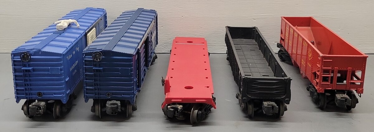 Lionel O Gauge Vintage Freight Cars #6825,3424,6468,25000,6462 [5] VG